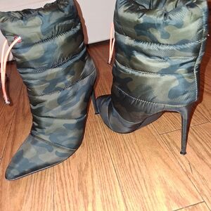 Camouflage Stiletto Boots